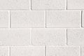 White painted concrete block wall Royalty Free Stock Photo