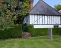 White painted old timber framed house