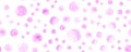 White Painted Polka Dots Background. Watercolour Rounds Wallpaper. Pink Circles Pattern. Seamless Painted Polka Dots. Royalty Free Stock Photo