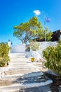 White painted stairs to Tsambika Monastery, RHODES, GREECE