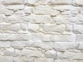 White painted stone wall texture as background. Cracked concrete vintage block stone wall background, old painted wall. Background Royalty Free Stock Photo