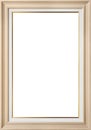 White painter canvas in wooden frame isolated on white with clipping path Royalty Free Stock Photo