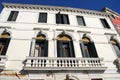 White palace on the Grand Canal in Venice in Italy Royalty Free Stock Photo