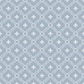 White and Pale Blue Fleur-De-Lis Pattern Textured Fabric Background Royalty Free Stock Photo