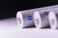 White Panasonic Double A Rechargeable Batteries Royalty Free Stock Photo