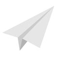 White paper airplane icon, vector illustration Royalty Free Stock Photo