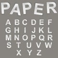White paper alphabet