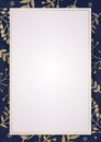 White paper background with drawing floras border