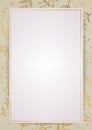 White paper background with drawing floras border