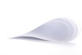 White paper on white background, high key exposure, highly abstract