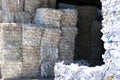 White paper bales