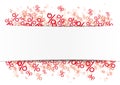 White Paper Banner Red Percents B2 Royalty Free Stock Photo