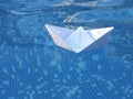 White paper boat Royalty Free Stock Photo