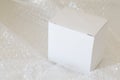 White paper box and air bubble Royalty Free Stock Photo