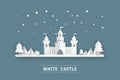 White paper castle Vector illustration