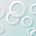 White paper circles background