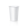 White Paper Coffee Cup isolated. Cardboard vector cup container for tea or coffee Royalty Free Stock Photo