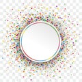 White Paper Colorful Circle Confetti Transparent Royalty Free Stock Photo