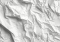 White paper crumpled textured backdrop, crumpled paper texture concept Royalty Free Stock Photo