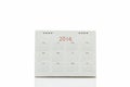 White paper desk spiral calendar 2016 . Royalty Free Stock Photo