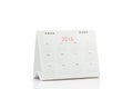 White paper desk spiral calendar 2016. Royalty Free Stock Photo