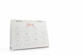 White paper desk spiral calendar 2016 . Royalty Free Stock Photo