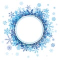 White Paper Emblem Snowflakes Background