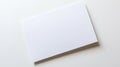 white paper. A4-format realistic blank paper note template Full depth of field, isolated on white background Royalty Free Stock Photo