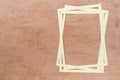 White paper frame on vintage orange texture background Royalty Free Stock Photo