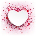 White Paper Heart Pink Background Confetti Royalty Free Stock Photo