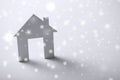 White paper house over white background Royalty Free Stock Photo