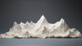 a white paper mountain with lines on it
