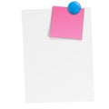 White paper with notes and magnet