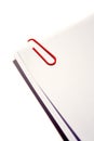 White paper with paper clip Royalty Free Stock Photo