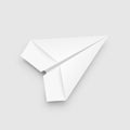 White paper plane 3d icon