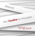 White paper rectangle banner on abstract 3d