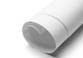 White paper roll with clean background and soft shadow effect Royalty Free Stock Photo