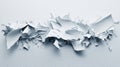 A white paper sculpture with a dynamic, abstract design. Royalty Free Stock Photo
