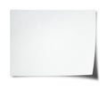 White Paper sheet isolated on white Royalty Free Stock Photo