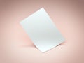 White paper sheet isolated. 3d rendering Royalty Free Stock Photo