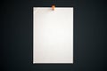 White paper sheet with pin Royalty Free Stock Photo