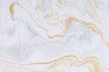 White paper sheet texture background. Flowing colors. Golden and silver fluid color pattern
