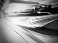 White paper sheets on the printer Royalty Free Stock Photo