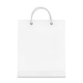 White Paper Shopping Bag Mockup with Free Space for Your Design. 3d Rendering Royalty Free Stock Photo