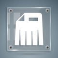 White Paper shredder confidential and private document office information protection icon isolated on grey background Royalty Free Stock Photo