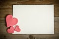 White paper with small pink hearts Royalty Free Stock Photo