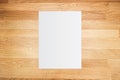 White paper and space for text on old wooden Royalty Free Stock Photo