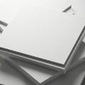 White paper stack isolated on transparent background Royalty Free Stock Photo