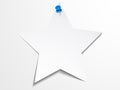 White paper star template Royalty Free Stock Photo