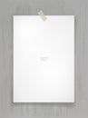 White paper stick on gray concrete background with soft shadow. Vector